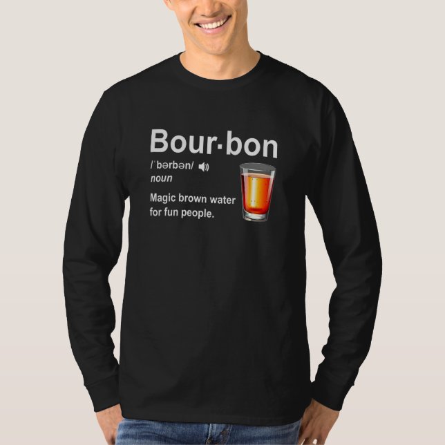 Camiseta Bourbon Definition Magic Brown Water For Fun Peopl (Frente)