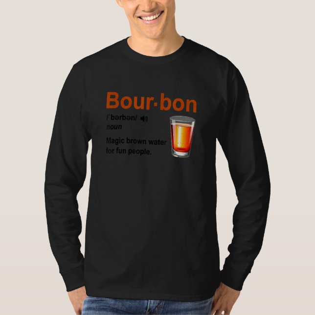 Camiseta Bourbon Definition Magic Brown Water For Fun Peopl (Frente)