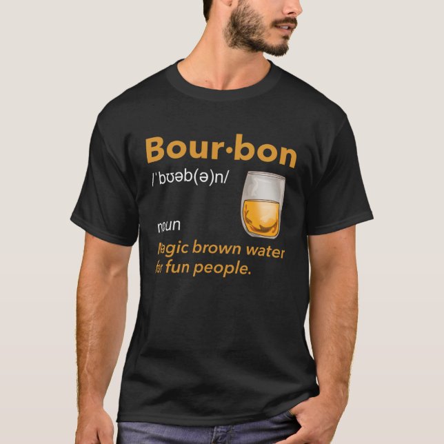 Camiseta Bourbon Definition Whiskey Drinking Quote  Idea  1 (Frente)