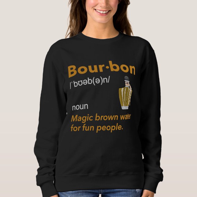 Camiseta Bourbon Definition Whiskey Drinking Quote  Idea  1 (Frente)