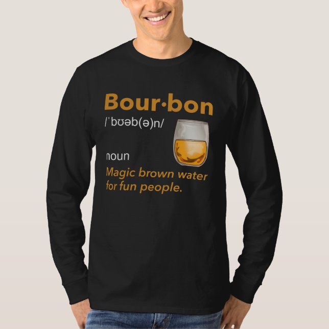 Camiseta Bourbon Definition Whiskey Drinking Quote  Idea  1 (Frente)