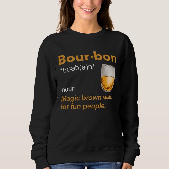 Camiseta Bourbon Definition Whiskey Drinking Quote  Idea  1 (Frente)