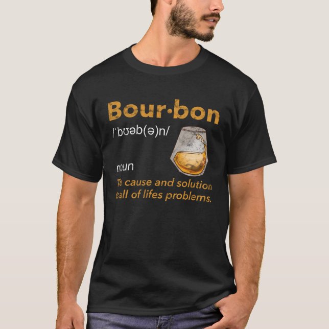 Camiseta Bourbon Definition Whiskey Drinking Quote  Idea  3 (Frente)