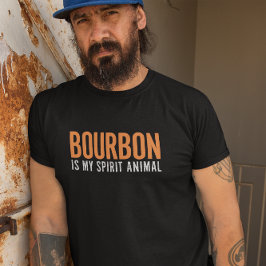 Camiseta Bourbon é meu espírito animal venage americano