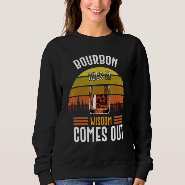 Camiseta Bourbon entra na sabedoria sai venenoso uísque D (Frente)