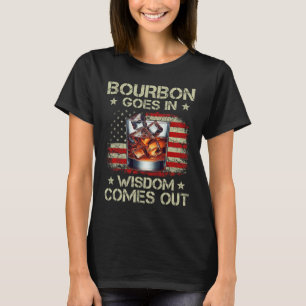 Camiseta Bourbon Entra Sabedoria Sai Whiskey Bandeira Dos E