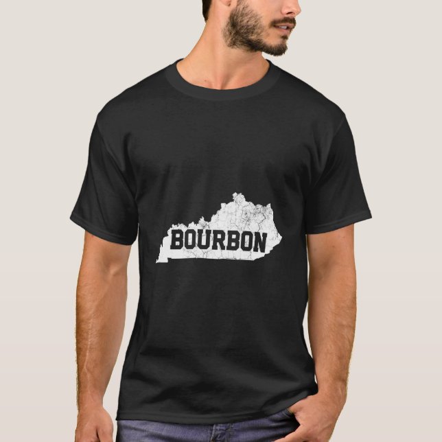Camiseta Bourbon Kentucky Whiskey Bebendo S (Frente)