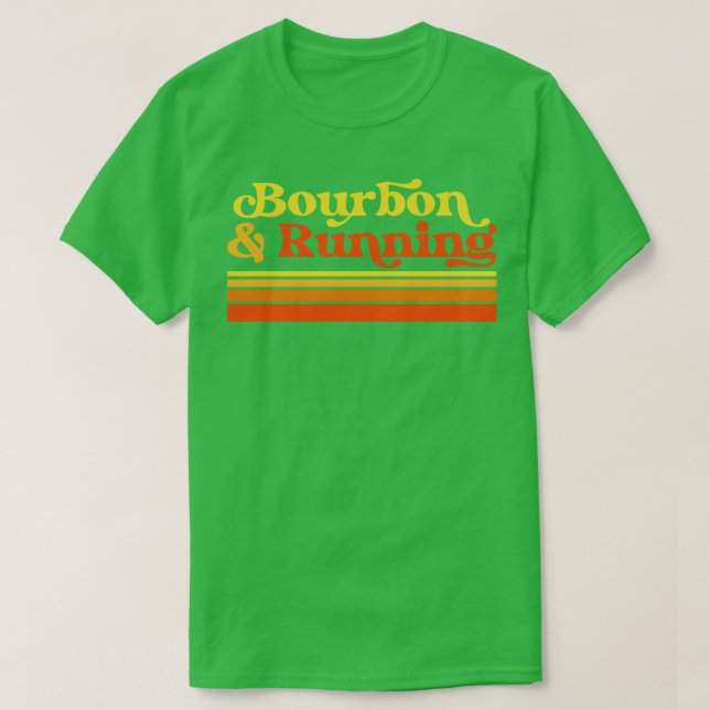 Camiseta Bourbon Running Bourbon Drinker Marathon Runner (Frente do Design)