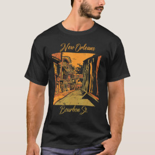 Camiseta Bourbon Street New Orleans Souvenir Louisiana Mard