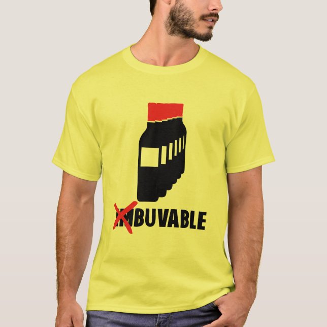 Camiseta bouteille vin buvable humour alcool quantité (Frente)