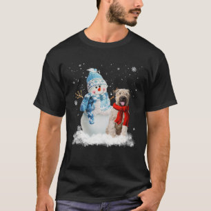 Camiseta Bouvier Des Flandres Cachorro Natal Snowman Christ