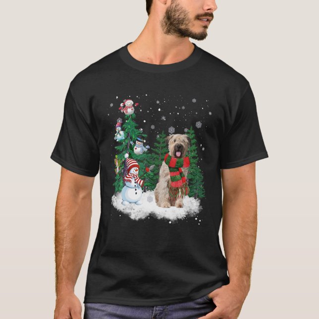 Camiseta Bouvier Des Flandres Cão Natal Snowman Xmas Tr (Frente)