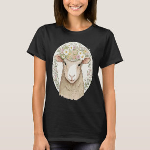 Camiseta Bovinos de Fazenda de Flor de Animais de Companhia