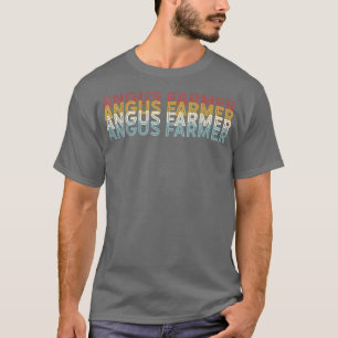 Camiseta Bovinos Vintage Farmer de Vaca Angus