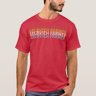 Camiseta Bovinos Vintage Vaca Gelbvieh Farmer