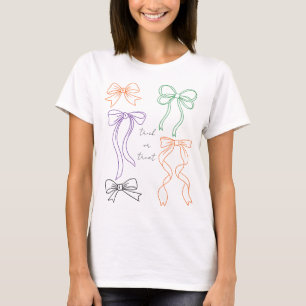 Camiseta Bow Ribbon Coquette Halloween