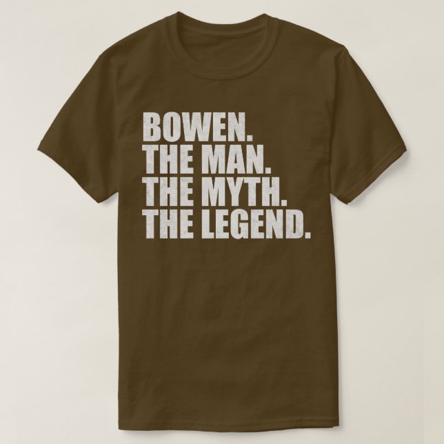 Camiseta Bowen Nome Bowen Nome dado (Frente do Design)