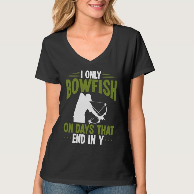 Camiseta Bowfisher on days end in y Bowfishing Bowhunter Fi (Frente)