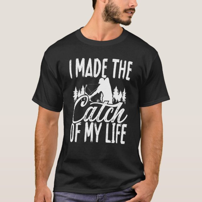 Camiseta Bowfishing Just Married Catch of Life Bowfisher Bo (Frente)