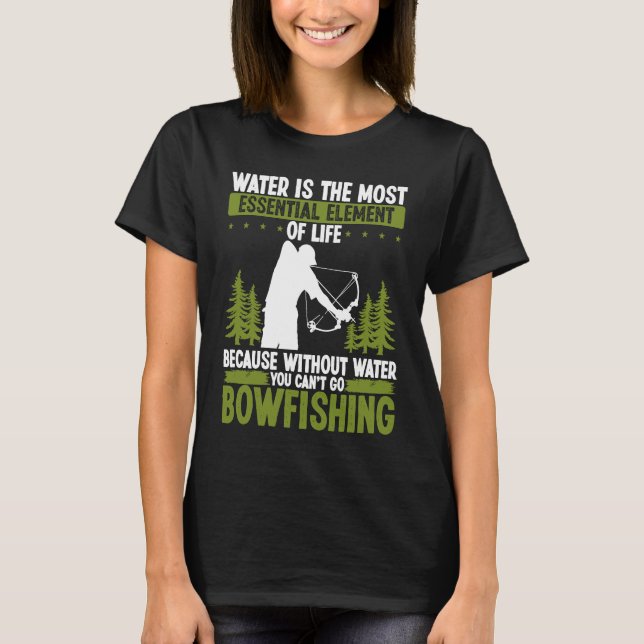 Camiseta Bowfishing Lake Sea Bowfisher Airboat Bowhunter Bo (Frente)