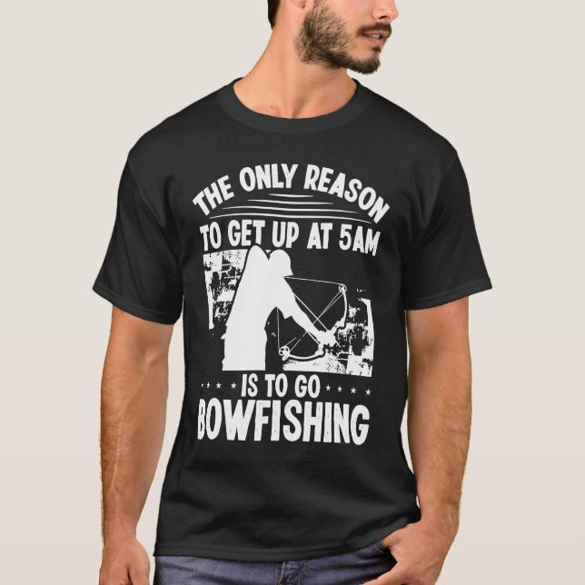 Camiseta Bowhunter Levante cedo o jogador de boliche Archer (Frente)