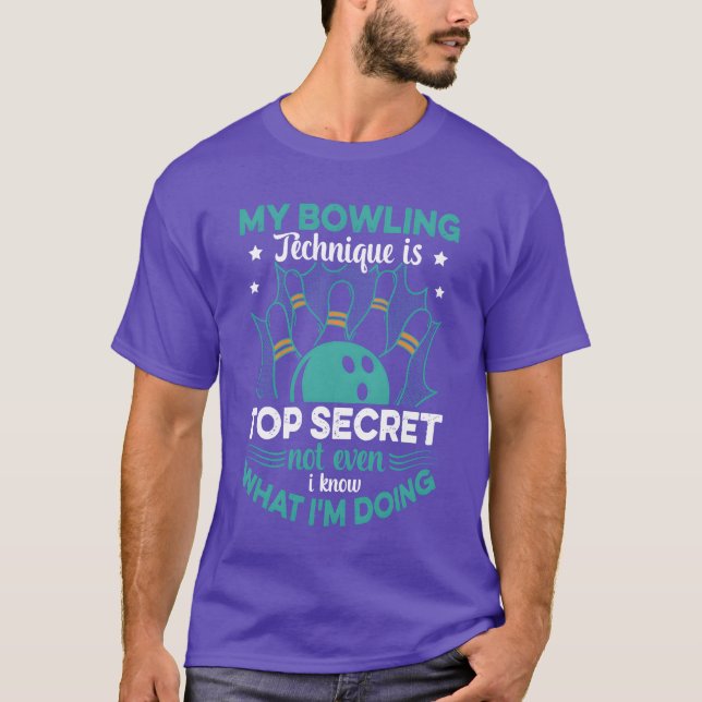 Camiseta Bowler My Bowlingechnique Isop Secret Funny Bo vin (Frente)