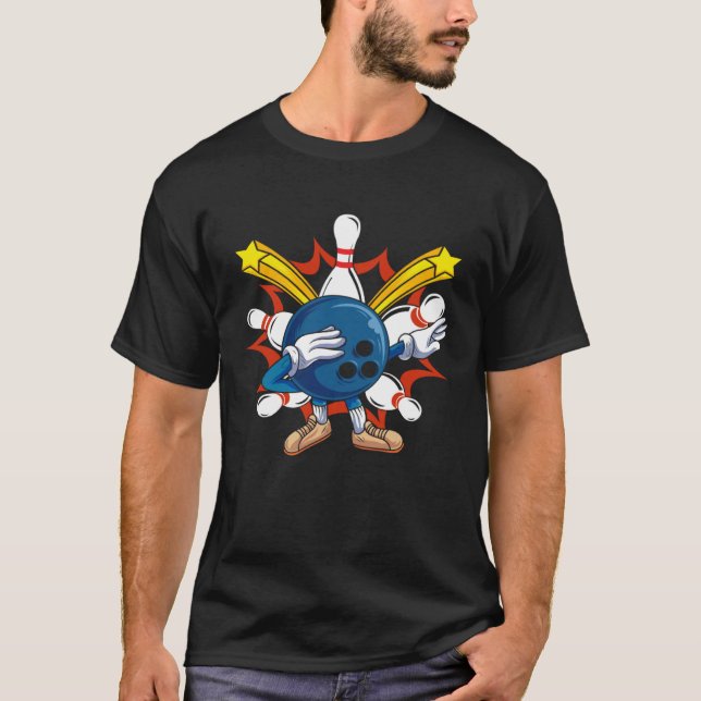 Camiseta Bowling Ball Dabbing Bowling Players &  Bowling (Frente)