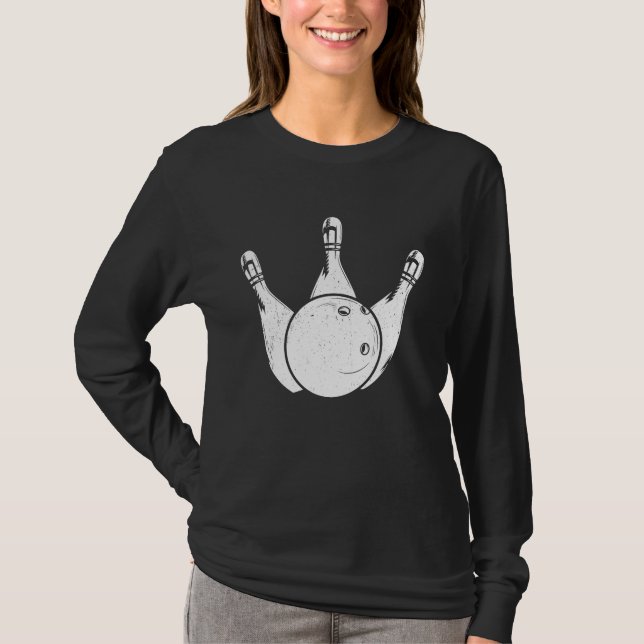 Camiseta Bowling Ball Pin Bowler Strike Bowling Legend Bowl (Frente)