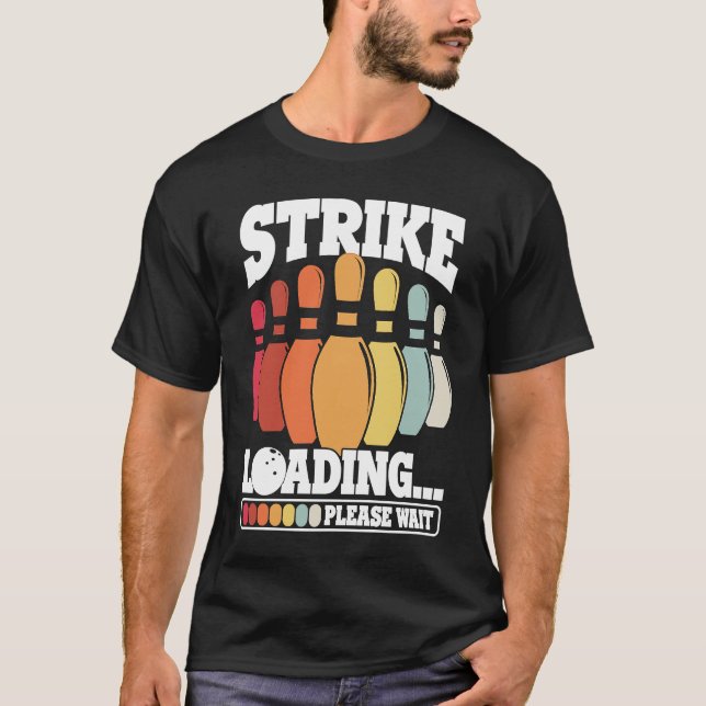 Camiseta Bowling Ball Pin Bowler Strike Bowling Team Bowlin (Frente)