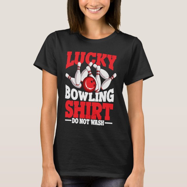Camiseta Bowling Ball Pin Bowler Strike Bowling Team Bowlin (Frente)