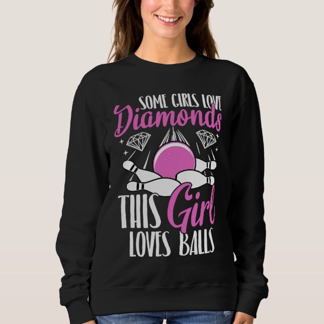 Camiseta Bowling Ball Pin Bowler Strike Team Bowling Alley  (Frente)