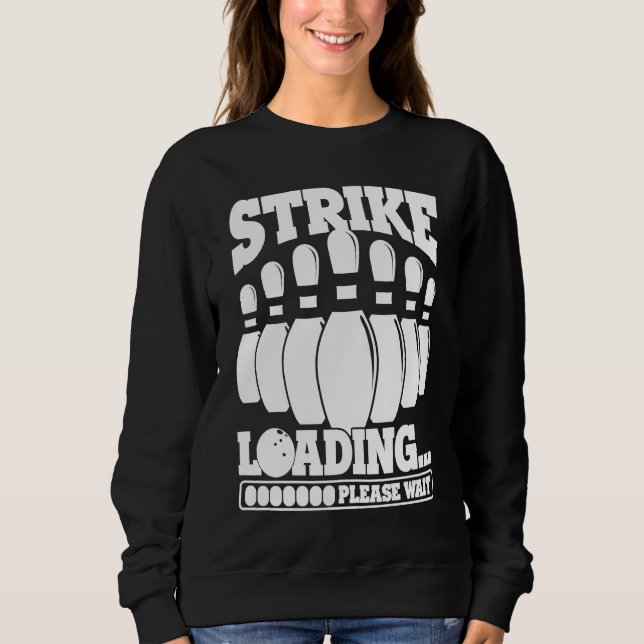 Camiseta Bowling Ball Pin Bowler Strike Team Bowling Alley  (Frente)