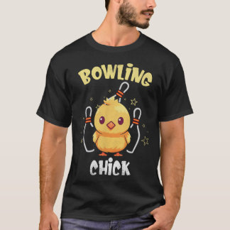 Camiseta Bowling Chick Funny Chicken Athlete Bowler Men Wom