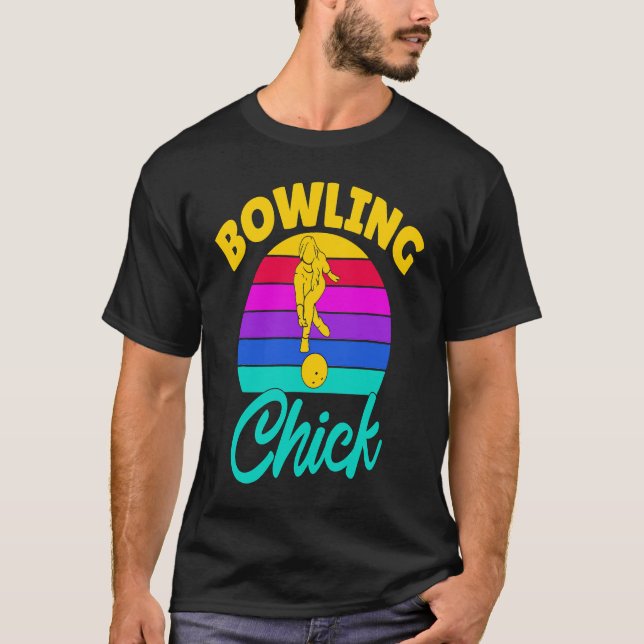 Camiseta Bowling Chick Women Team Bowler (Frente)
