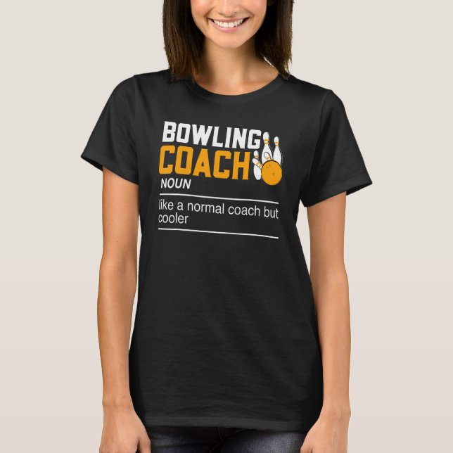 Camiseta Bowling Coach Noun   Bowls Bowling  Bowler (Frente)