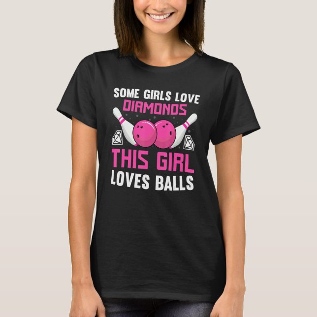 Camiseta Bowling For Women Girls Track Bowling Spare Bowler (Frente)