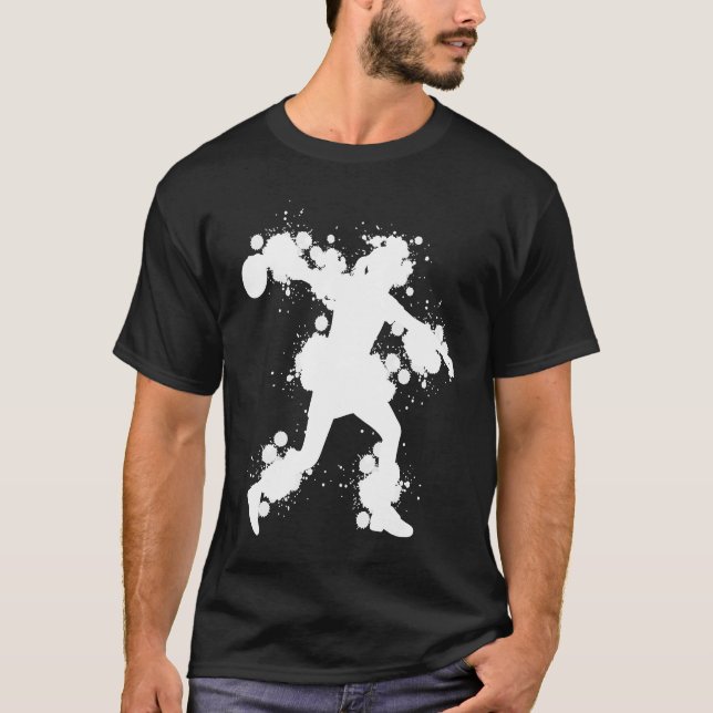 Camiseta Bowling Girl Ball Pin Bowler Strike Bowling Team B (Frente)