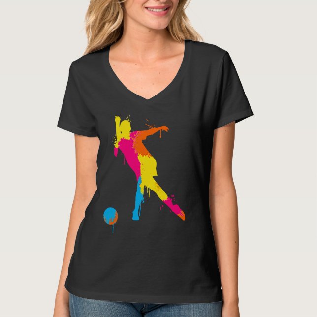 Camiseta Bowling Girl Ball Pin Bowler Strike Team Bowling A (Frente)