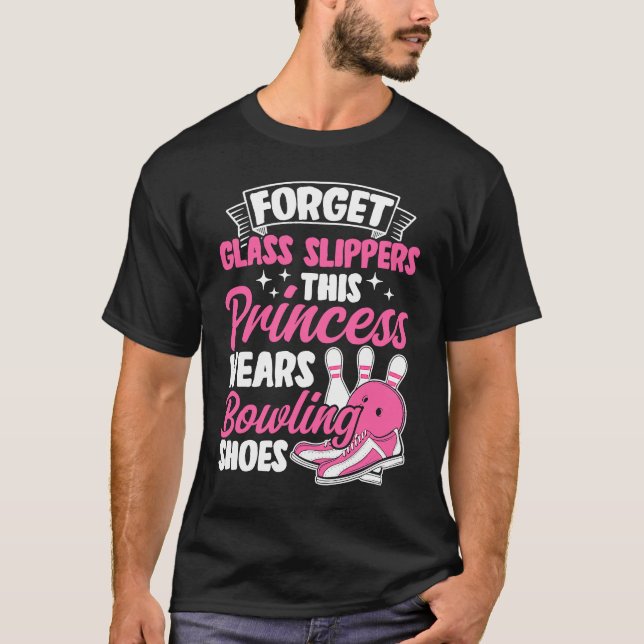 Camiseta Bowling Girl Princess Pin Bowler Strike Bowling Fa (Frente)