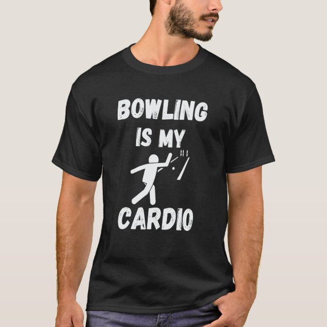 Camiseta Bowling Is My Cardio Retro Bowling (Frente)