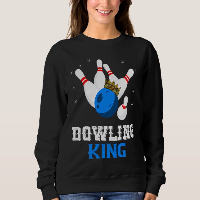Camiseta Bowling King Crown Bowler Bowling Team Strike Bowl (Frente)
