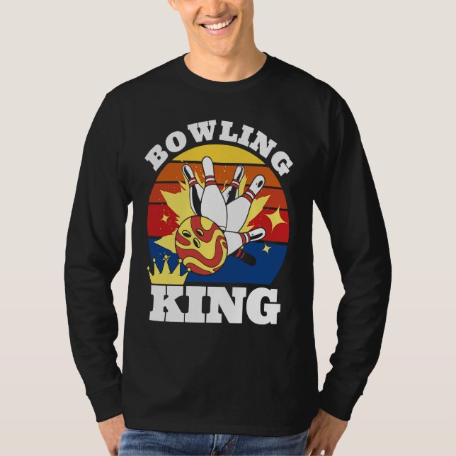 Camiseta Bowling King Evolution of Man Bowling (Frente)