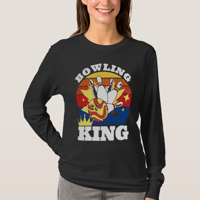 Camiseta Bowling King Evolution of Man Bowling (Frente)