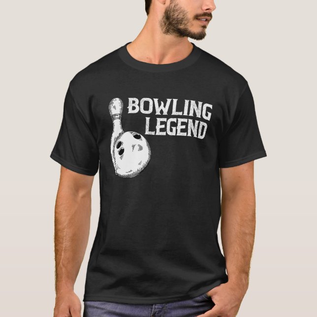 Camiseta Bowling Legend Strike Bowler Bowling Team Bowling  (Frente)
