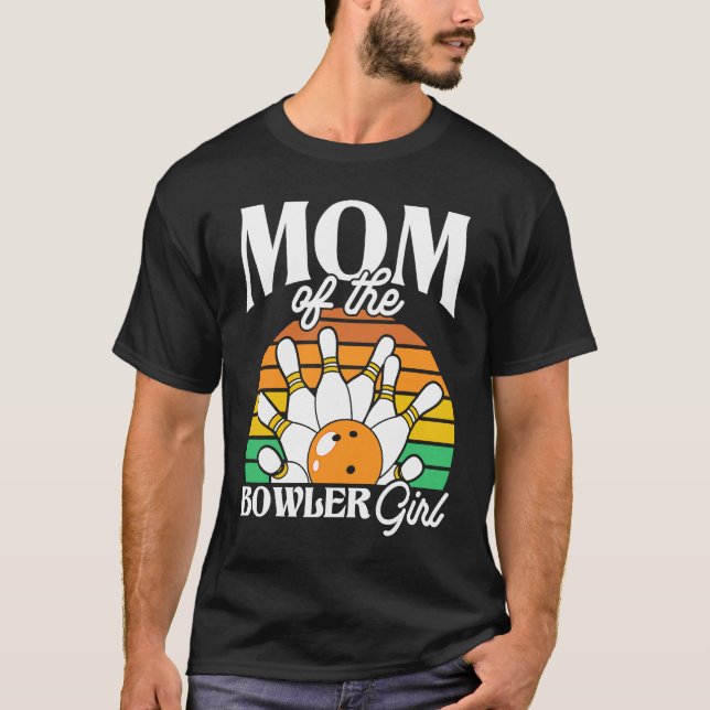 Camiseta Bowling Mom Pin Bowler Strike Bowling Girl Bowling (Frente)