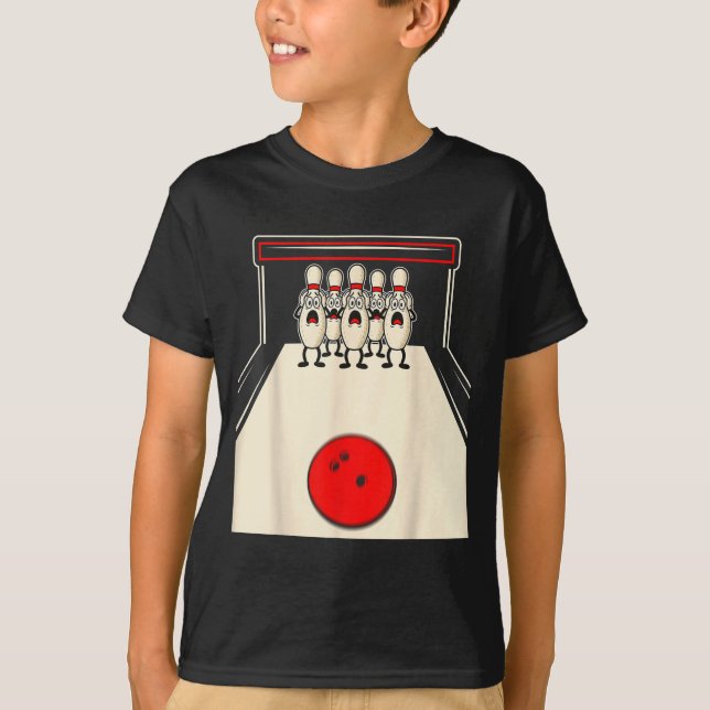 Camiseta Bowling N Ed Ns Funny Bowler Player Kids Boys Men  (Frente)
