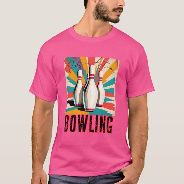 Camiseta Bowling Pins in Action (Frente)