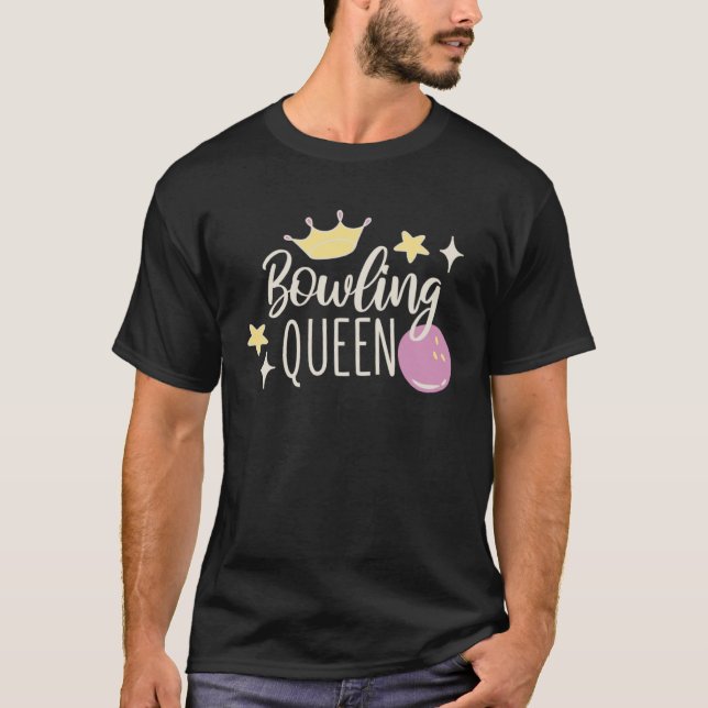 Camiseta Bowling Queen Bowling Ball and Bowling (Frente)