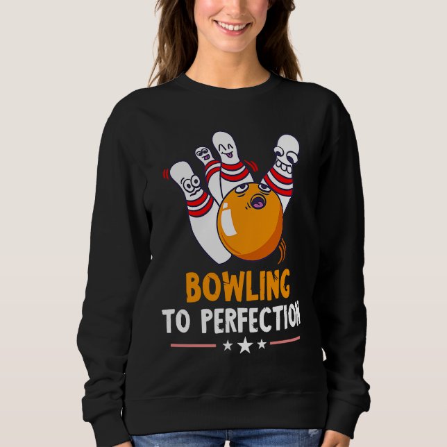 Camiseta Bowling To Perfection Funny Bowling Bowler Strike  (Frente)