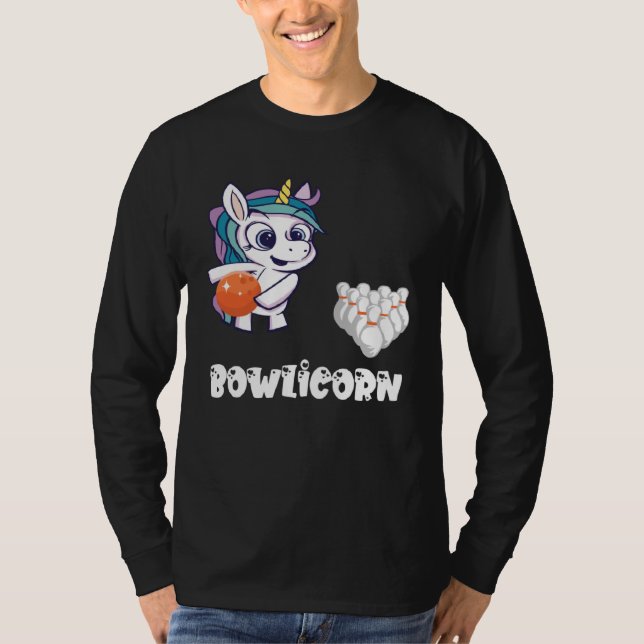 Camiseta Bowling Unicorn Bowler Bowling Pin Bowling Team St (Frente)